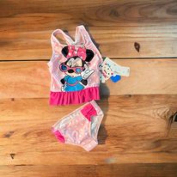 Disney Junior Minnie Mouse 2 pc. Swim Suit Size 4T - Picture 4 of 4